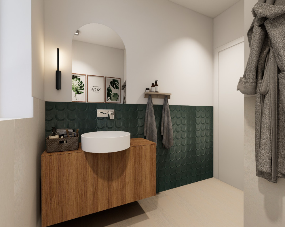 PROGETTO CON RENDER DI CASA IN LEGNO XLAM ECOSOSTENIBILE BIOCLIMATICA A MODICA