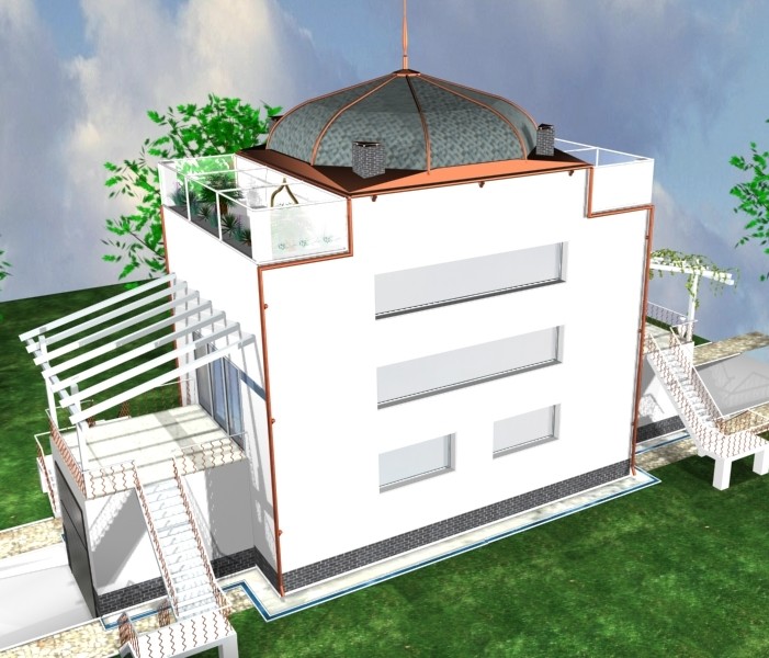 ОСОБНЯК С ЗИМНИМ САДОМ И БАССЕИНОМ