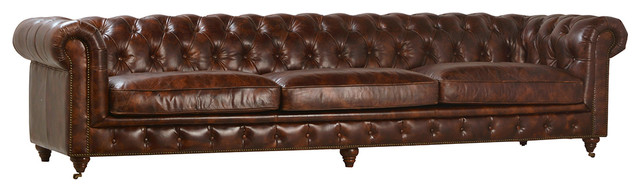 Aged Leather Sofa