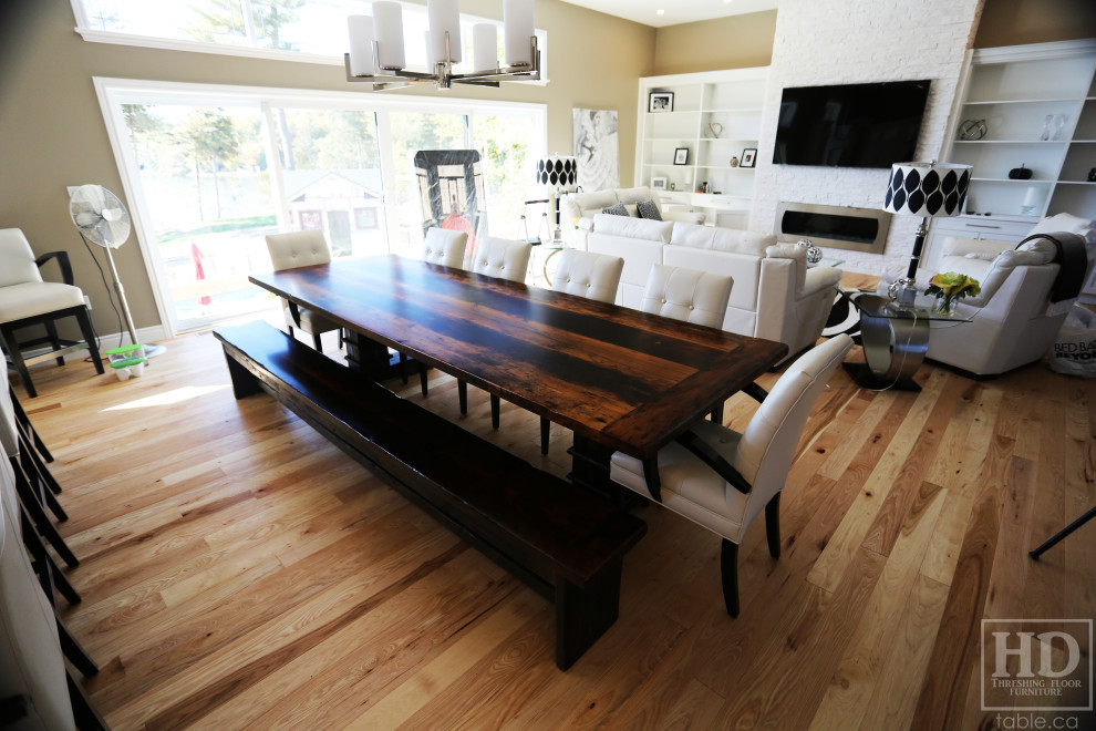 Dining room - rustic dining room idea in Toronto