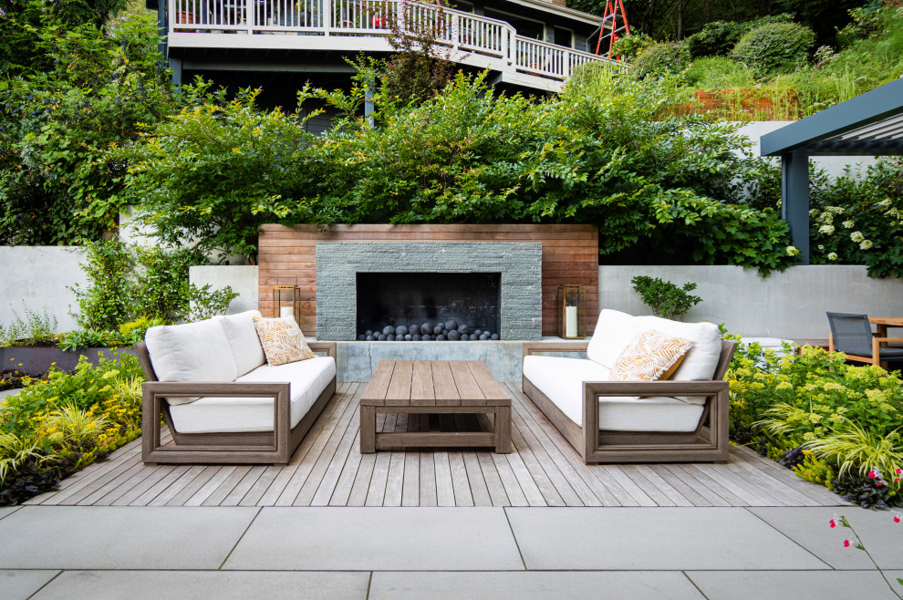 Design ideas for a contemporary terrace in Seattle.