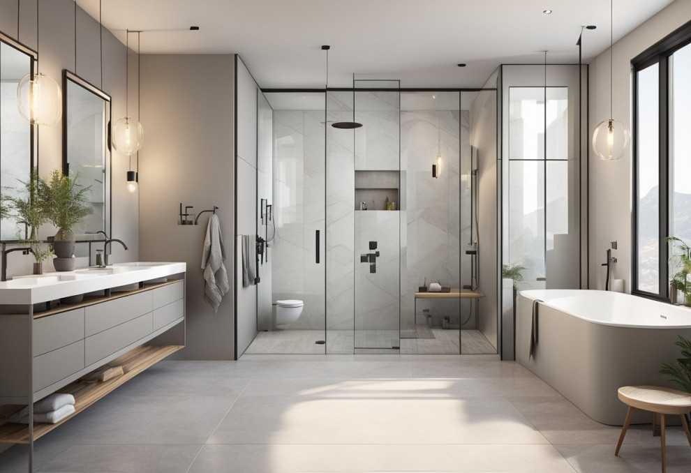 A modern bathroom
