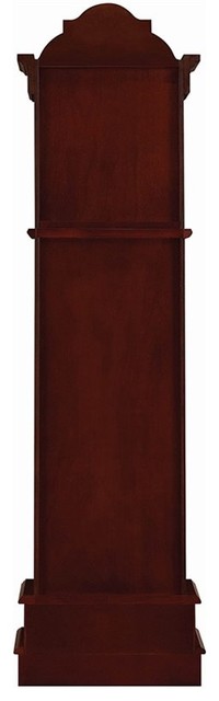 Coaster Traditional Wood Grandfather Clock with Chime in Brown ...