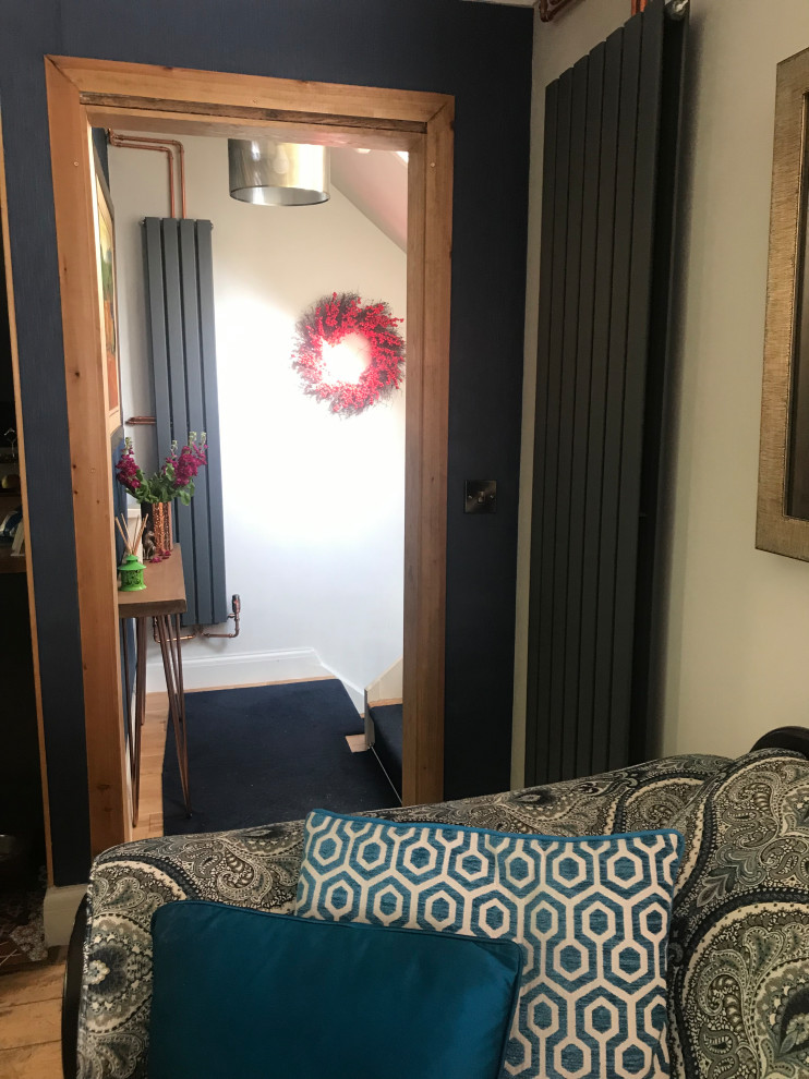 Contrasting hallway and stairs