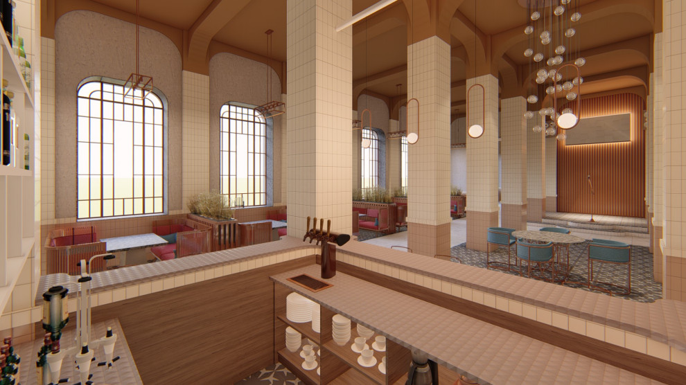 Проект ресторана в стиле ar deco