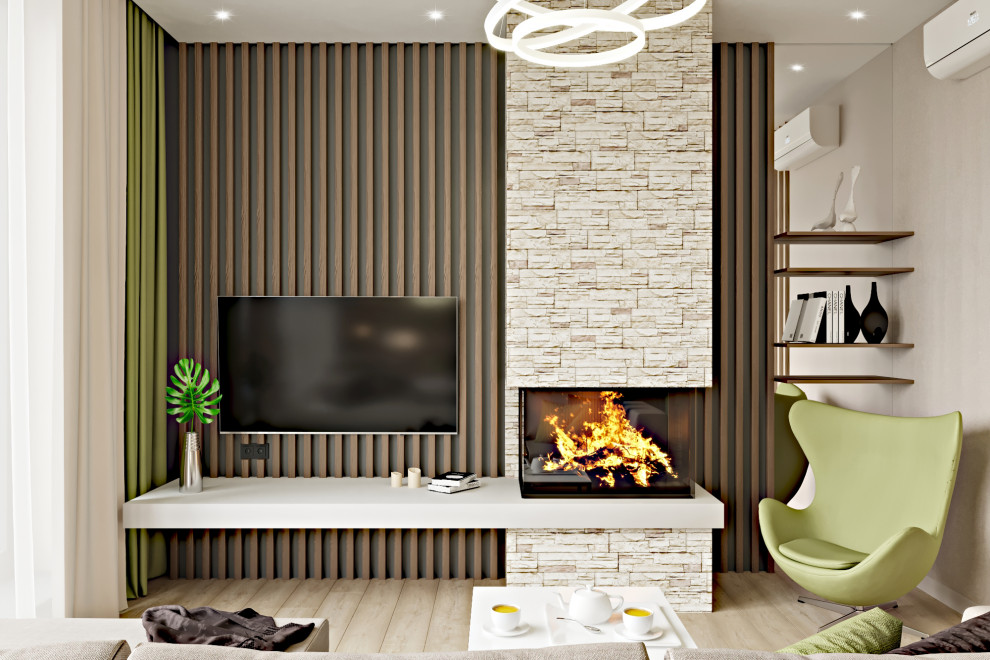 Дом - 130 м2. Кухня - гостиная - холл №1