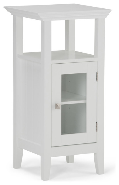 Acadian White Bathroom Storage Floor Cabinet