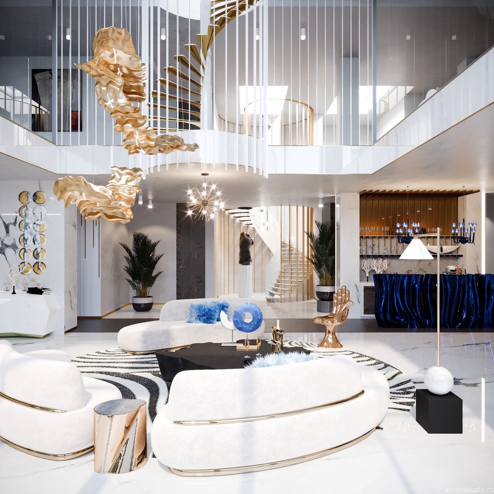 Концепт-проект интерьера клубного дома ( разработано совместно со студией Артум)