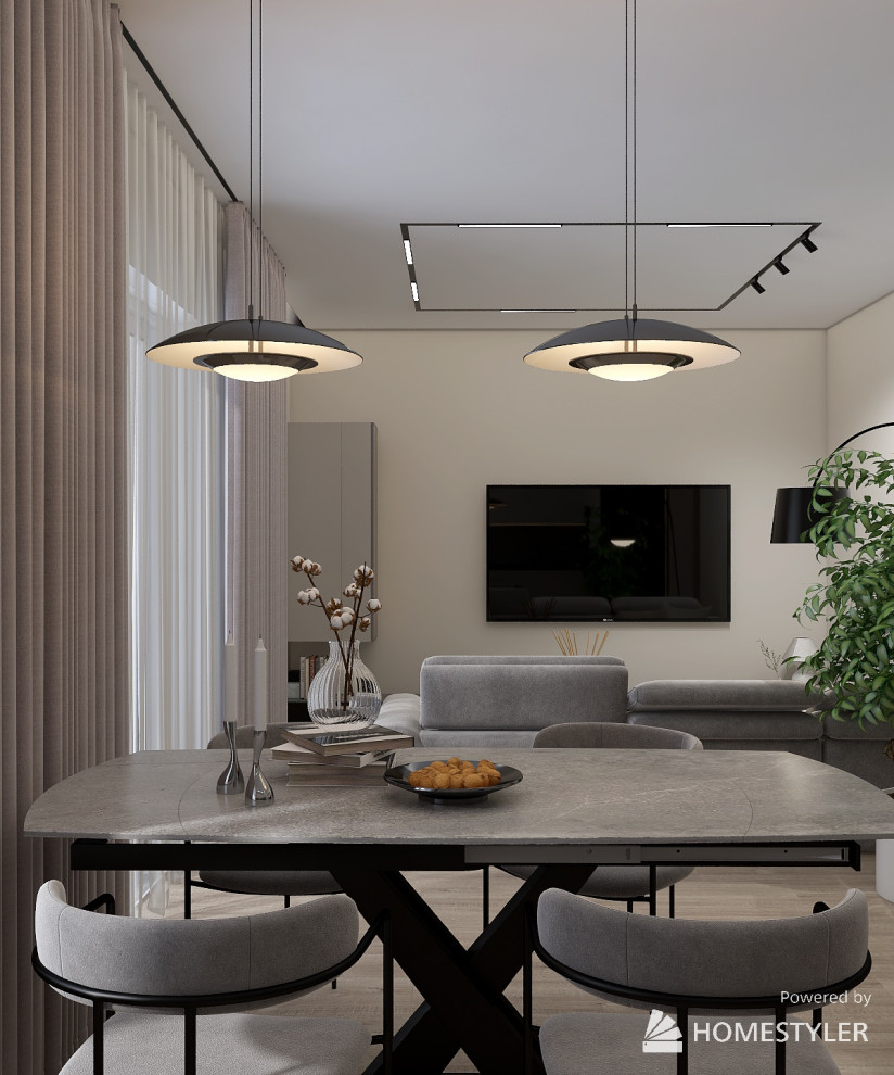 Проект прихожей и гостиной в доме г. Дальнегорск ул. Ватутина