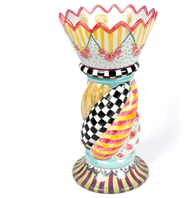 Chimney Flower Pot Spiral Mackenzie Childs Eclectic Outdoor Chimney Flower Pot Spiral Mackenzie Childs Eclectic Outdoor Pots And Planters Other By
