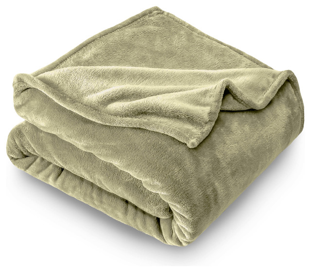 Bare Home Microplush Fleece Blanket, Full/Queen Contemporary