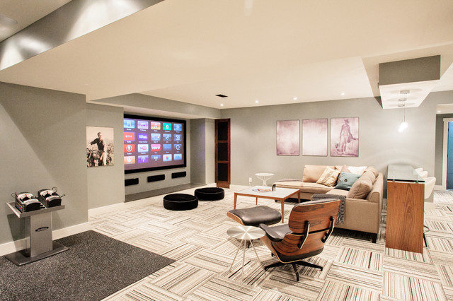 Funky Fresh Basement contemporary-basement