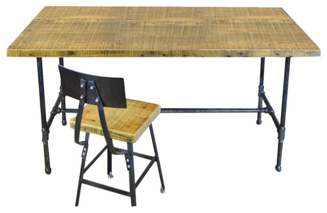 Salvaged Barn Wood Computer Desk Industrial Desks And Hutches