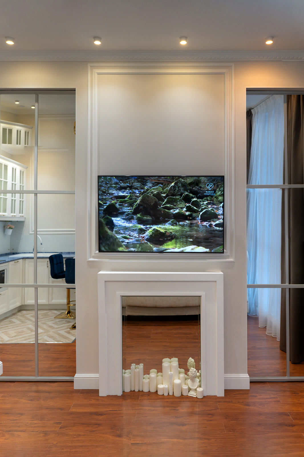 Двухкомнатная квартира 34кв.м. в неоклассическом стиле.