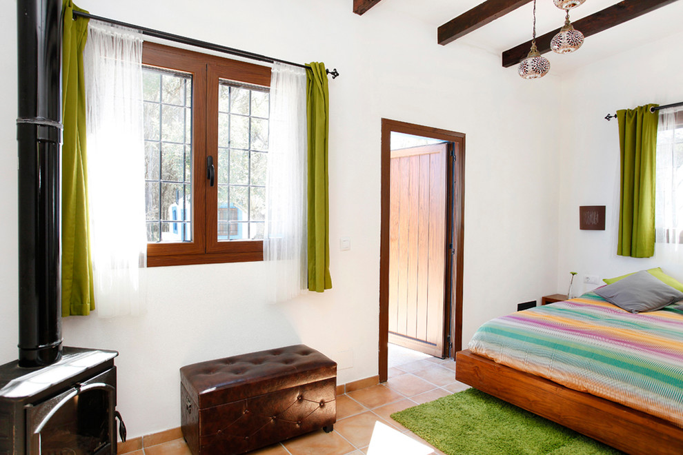Design ideas for a mediterranean bedroom in Barcelona.