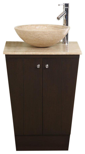 22 Inch Small Espresso Vessel Sink Bathroom Vanity ...