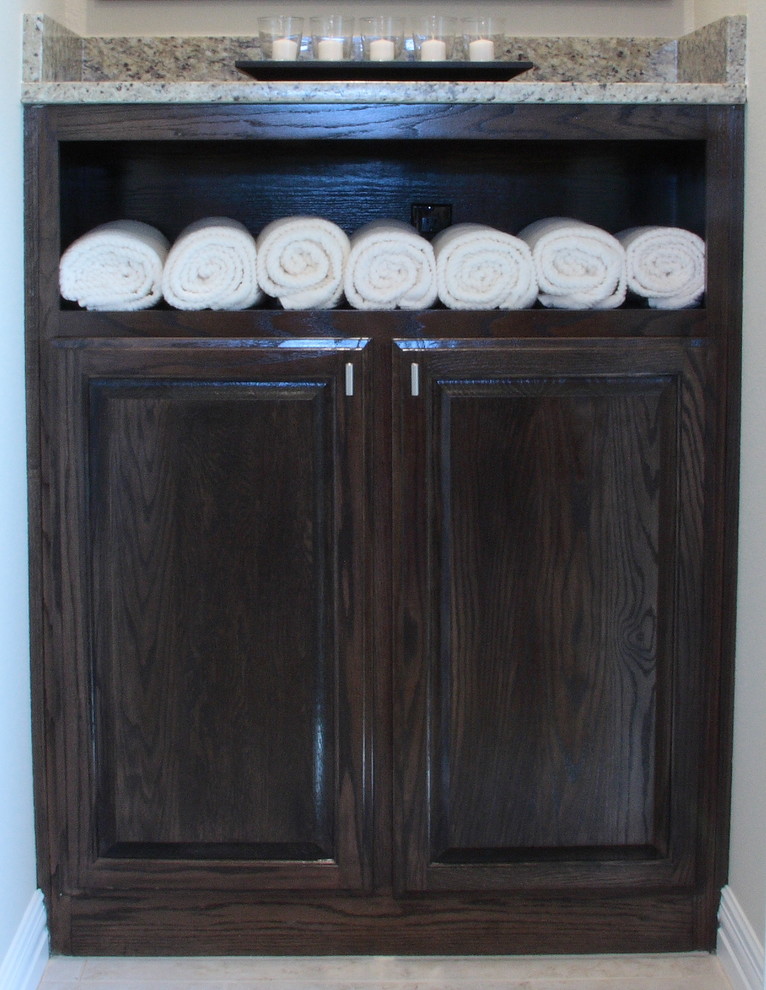 Red Oak Kitchen & Bath With Ebony Stain - Traditional ...