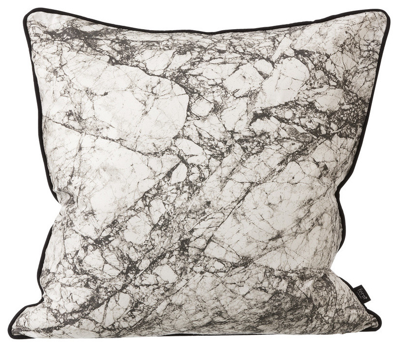 Marble Silk Pillow, Gray