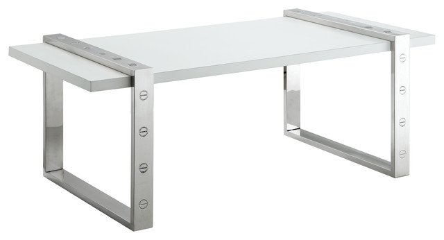 Amore Chrome Coffee Table Contemporary Tables By Meridian Furniture - Contemporary Chrome Coffee Tables Amore Chrome Coffee Table Contemporary Tables By Meridian Furniture - Contemporary Chrome Coffee Tables