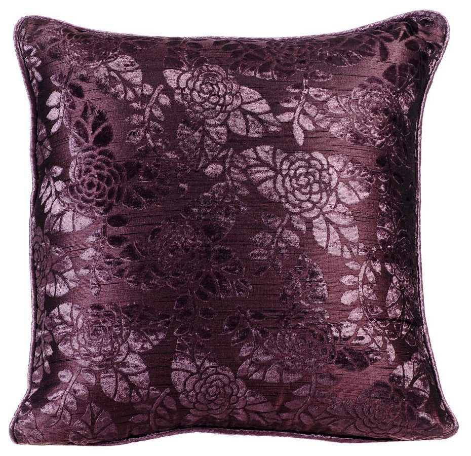 Curated visual reference: Gallery Detail: Textured Pintucks Plum Pillows Cover Art Silk Pillow Covers Plum