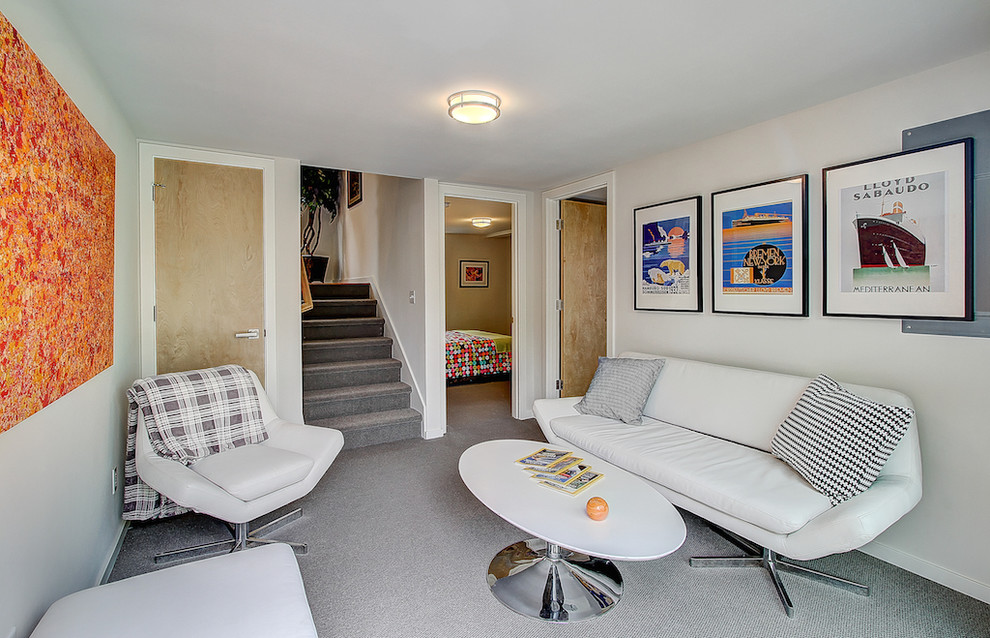 Basement - transitional basement idea in Seattle