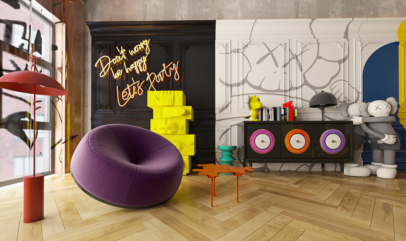 Дизайн апартаментов "FUN BOX"