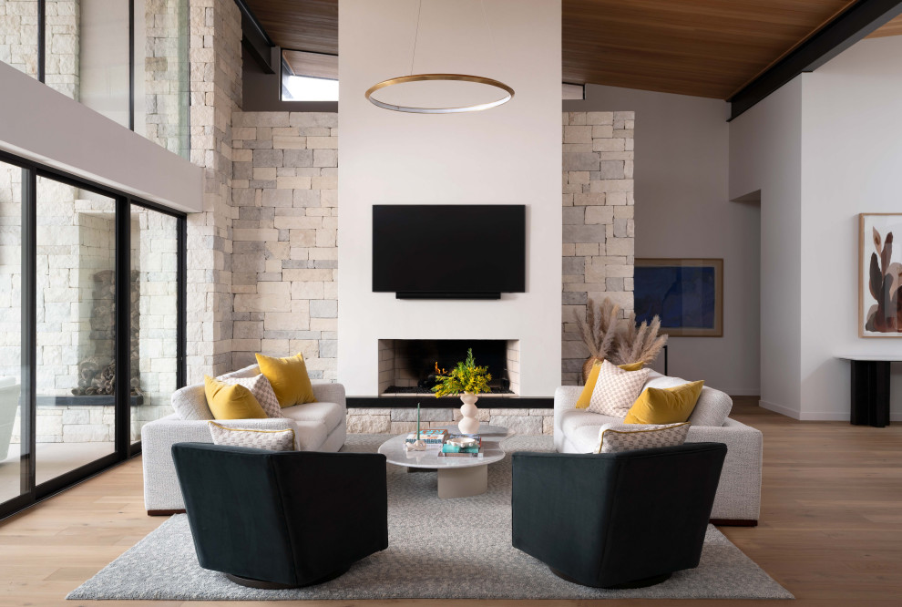 Blue Lake - Contemporary - Living Room - Austin - by Etch Design Group ...