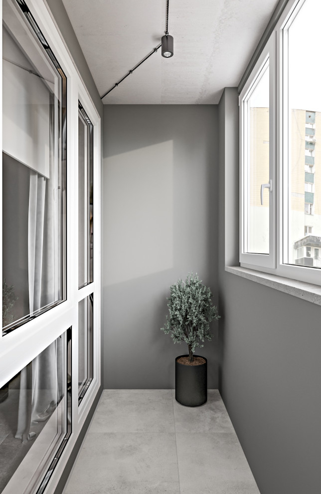 Серая квартира лофт