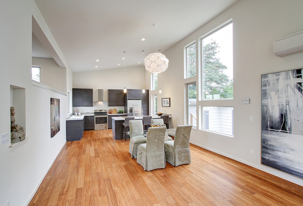 Inspiration for a transitional dining room remodel in Seattle