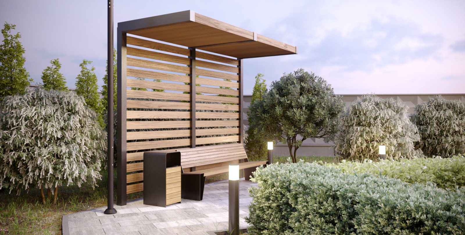 Благоустройство территории БЦ «Аэрогеодезия»