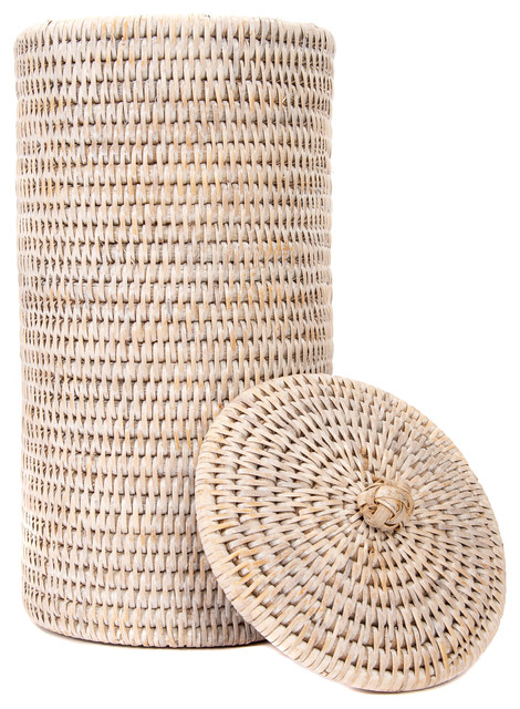 Artifacts Rattan™ Double Toilet Roll Holder, White Wash