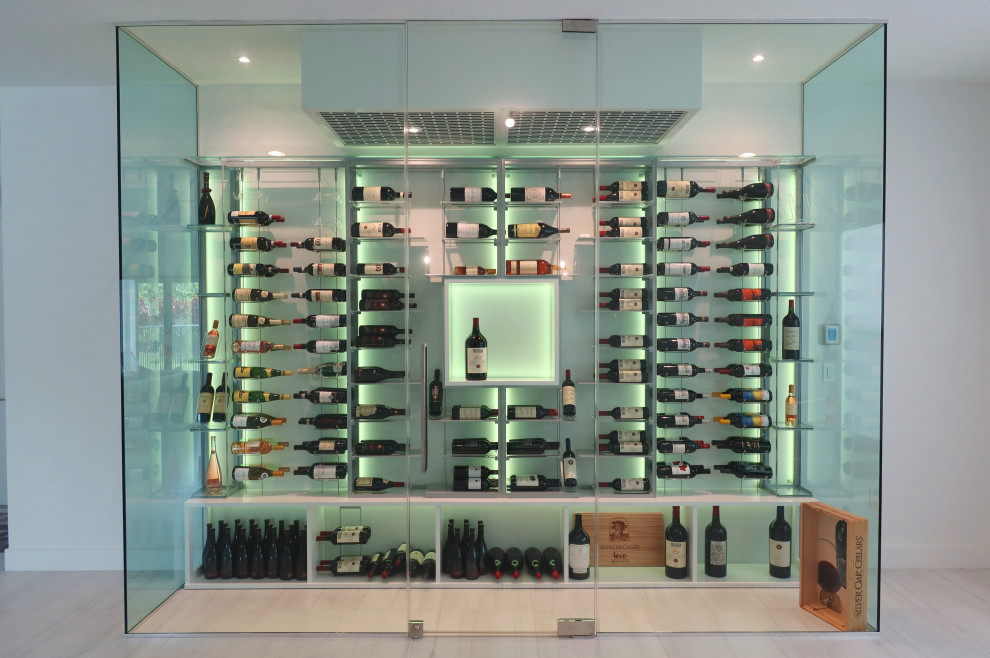 Lotus Boca Wine Room - Modern - Wine Cellar - Miami - by Dragon Cellars ...