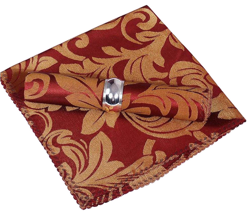 Red3 6 Pcs Colorful Cloth Napkins Fabric Napkins Floral Print Napkins Modern Napkins by