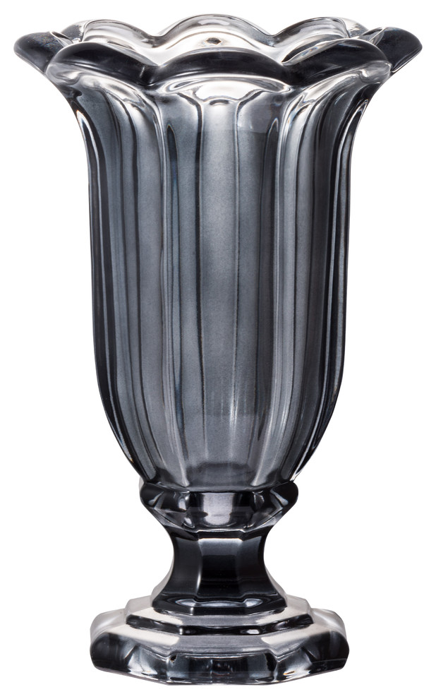 Smoky Glass Vase 8x8x12.5"