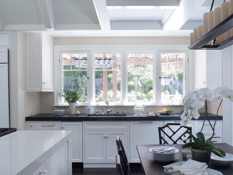 This is an example of a transitional kitchen in San Francisco.