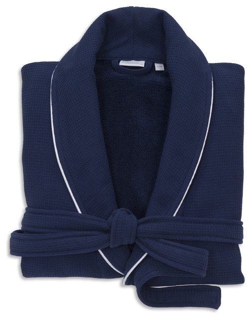 Waffle Terry Bathrobe Contemporary Bathrobes by Linum Home