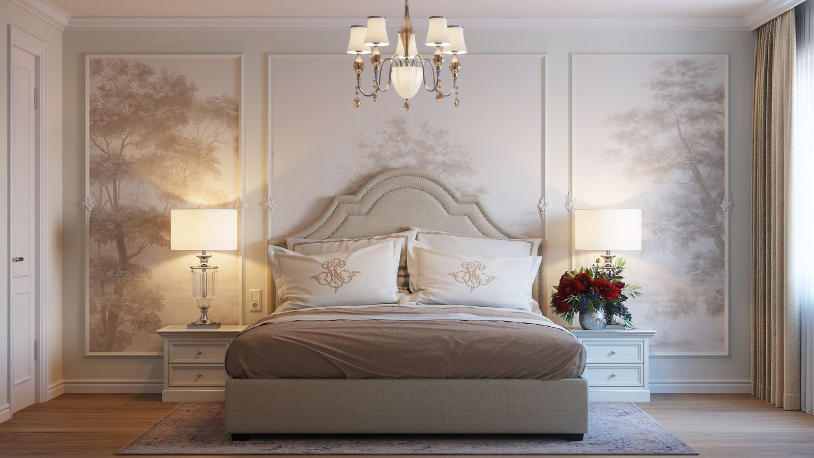 Спальня в стиле Неокласика ЖК Летний сад
