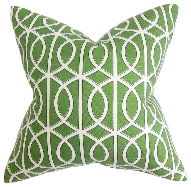 Lior Geometric Pillow Green 20"x20"