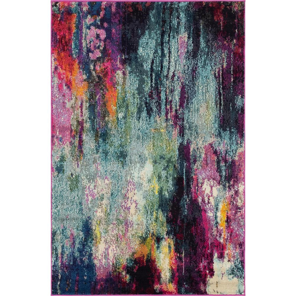 Unique Loom Sunset Chromatic Rug, 4'x6' Contemporary Area Rugs by