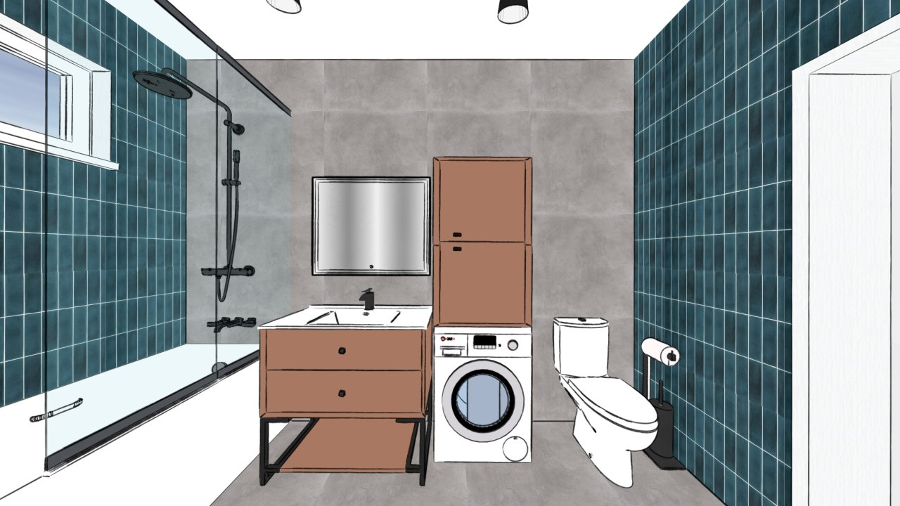 Интерьерные скетчи небольшого частного дома