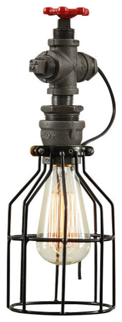Example of a 20 to 24 inch high and acacia urban metal standard table lamp design with an on/off switch