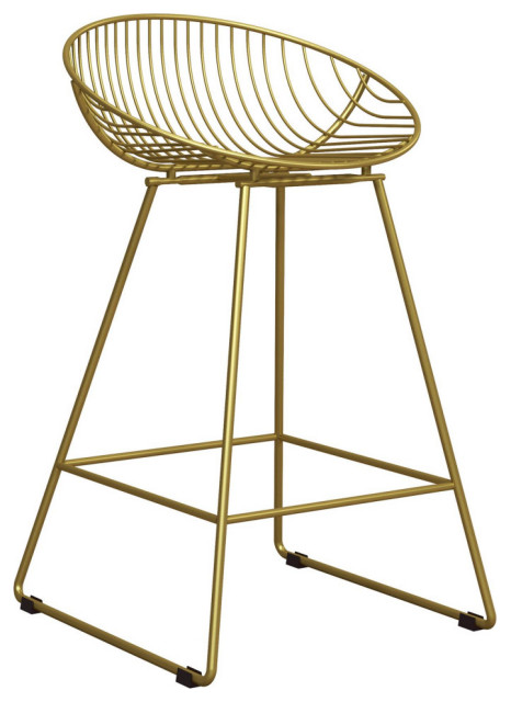 CosmoLiving by Cosmopolitan Ellis Wire Counter Stool, Gold