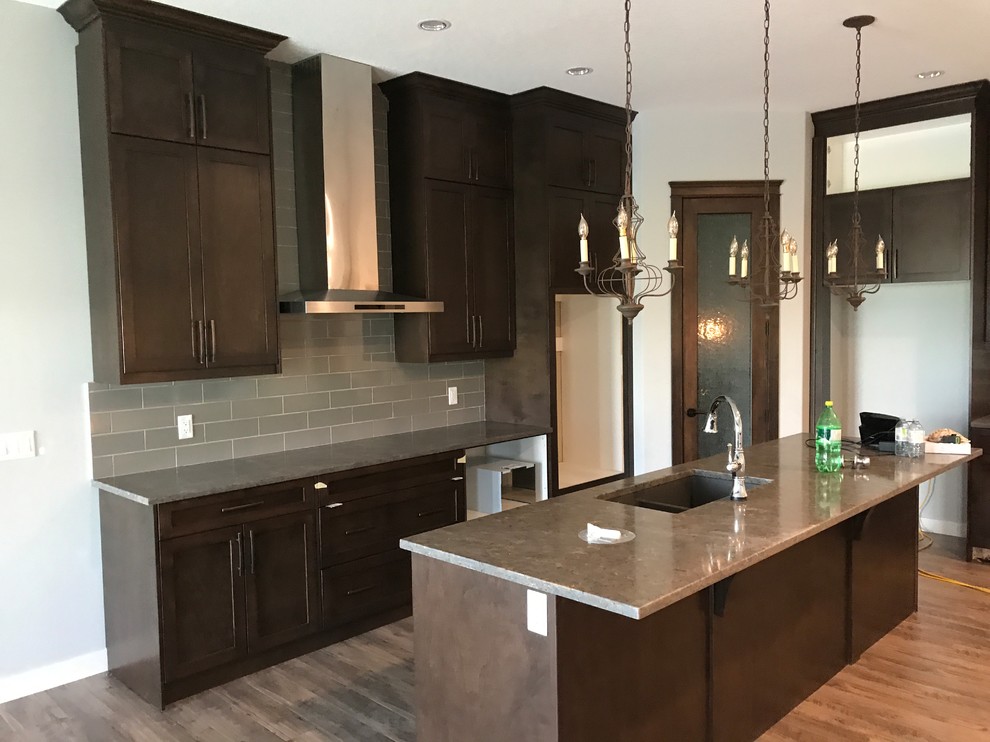 Transitional kitchen photo in Calgary