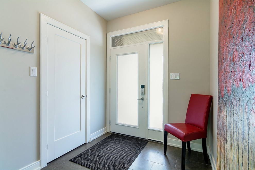 Transitional home design photo in Ottawa