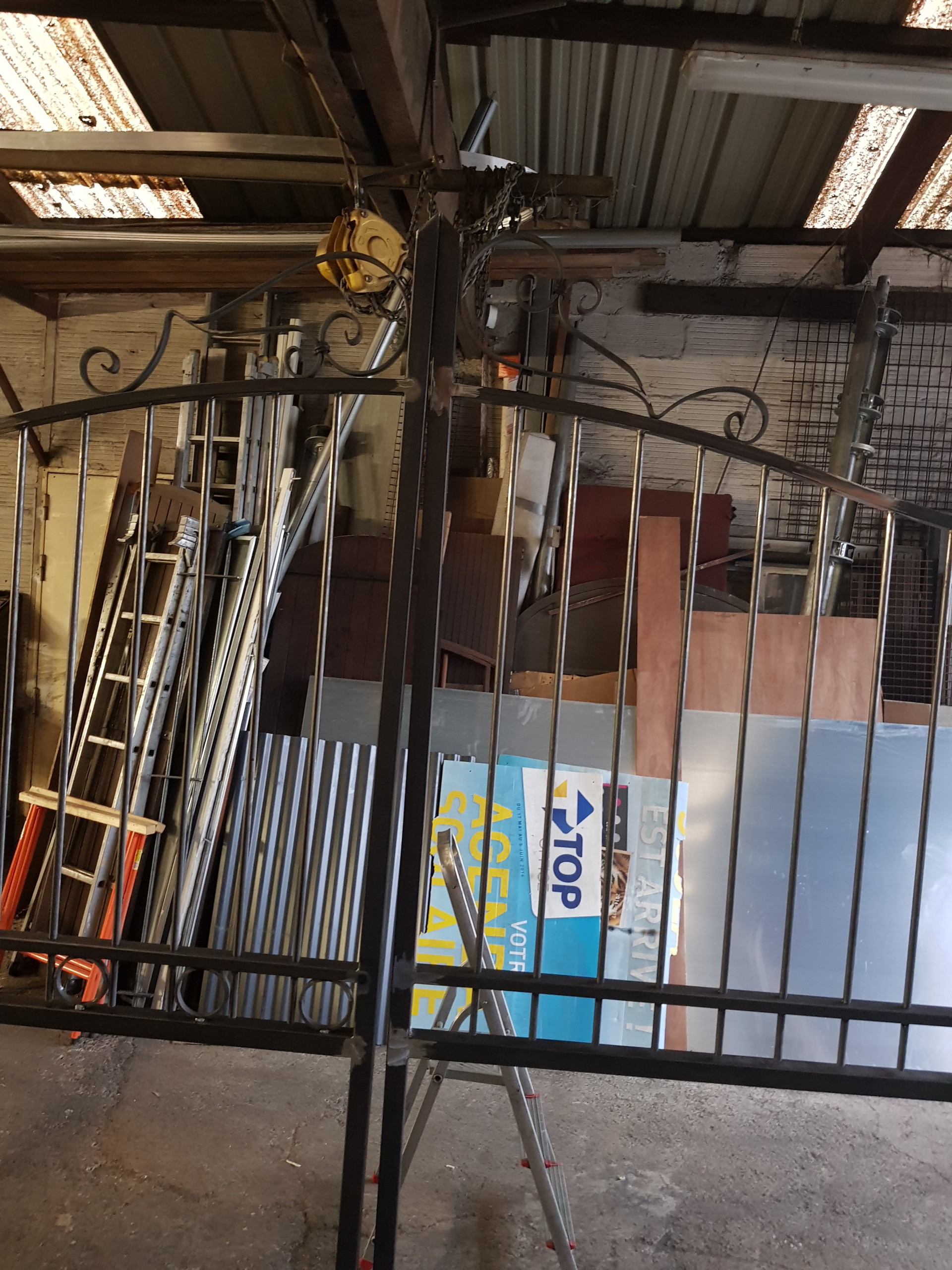 Fabrication d'un portail battant