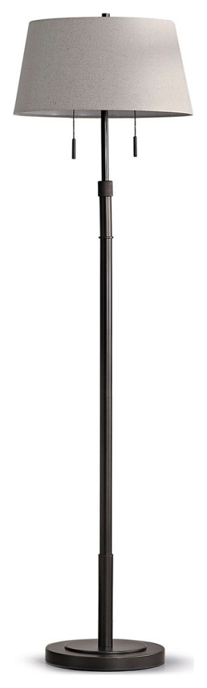 The Grande 55"~66"H Adjustable Floor Lamp_Dark Bronze, Empire_tan Shade