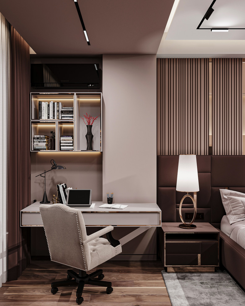 спальня с рабочим местом