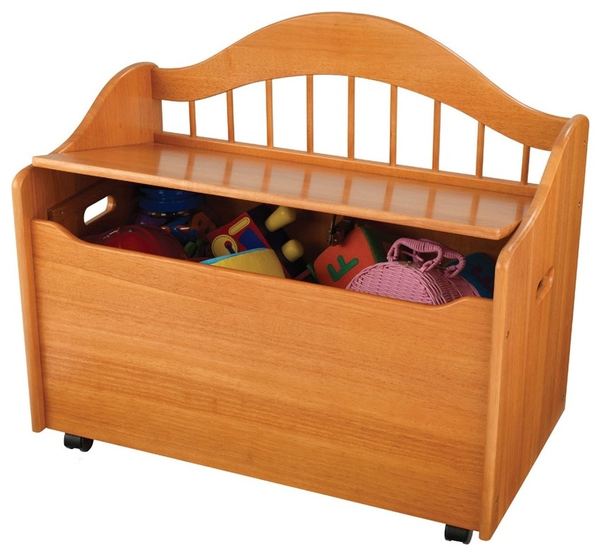 KidKraft Limited Edition Toy Box, Honey Transitional Kids Storage