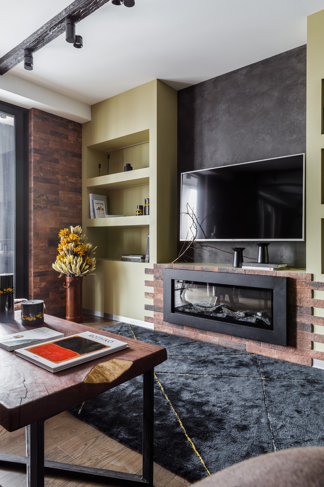 Фото гостиной реализованного проекта квартиры ЖК "Центральный"