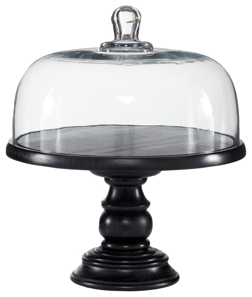 Traditional Black Wood Cake Stand 46795